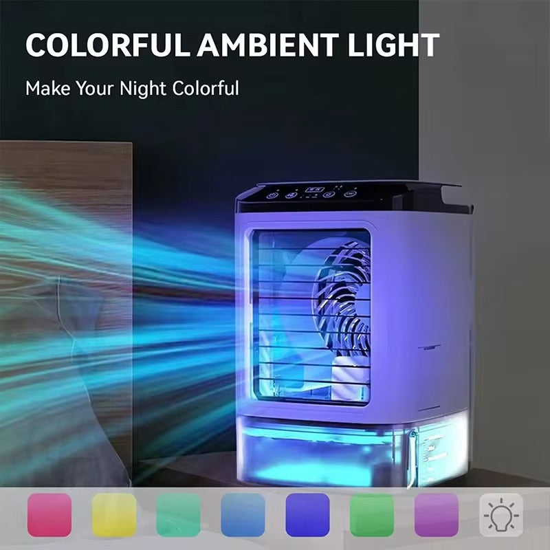 household mini air conditioning fan USB office refrigeration humidification atomization cooling fan portable mobile air cooler