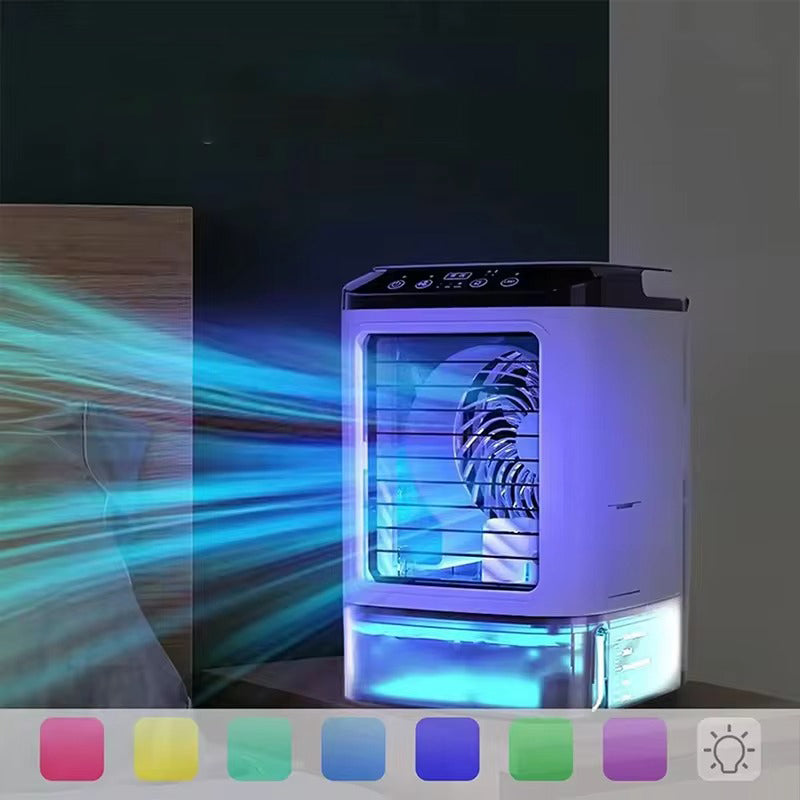 household mini air conditioning fan USB office refrigeration humidification atomization cooling fan portable mobile air cooler