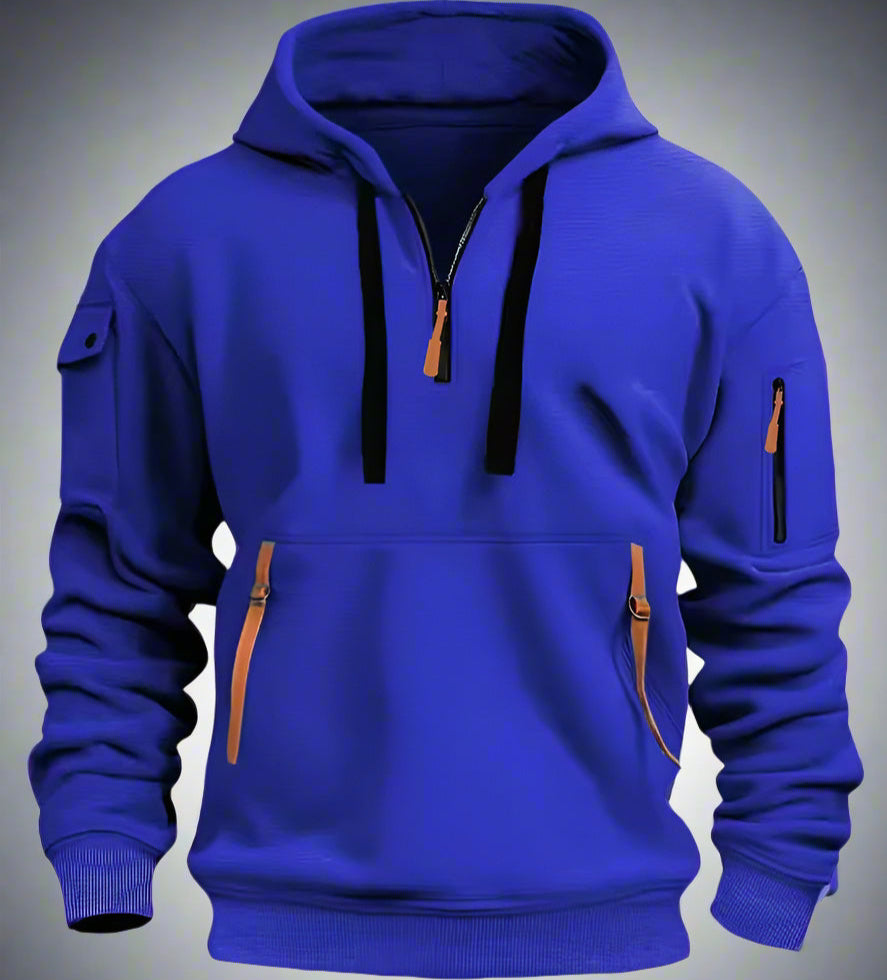 Men's Hoodies Aesthetic Fashion Multi-pocket Zipper Brand Streetwear Plus Size Loose Pullover Clothing Men Sweatshirts 2024 New