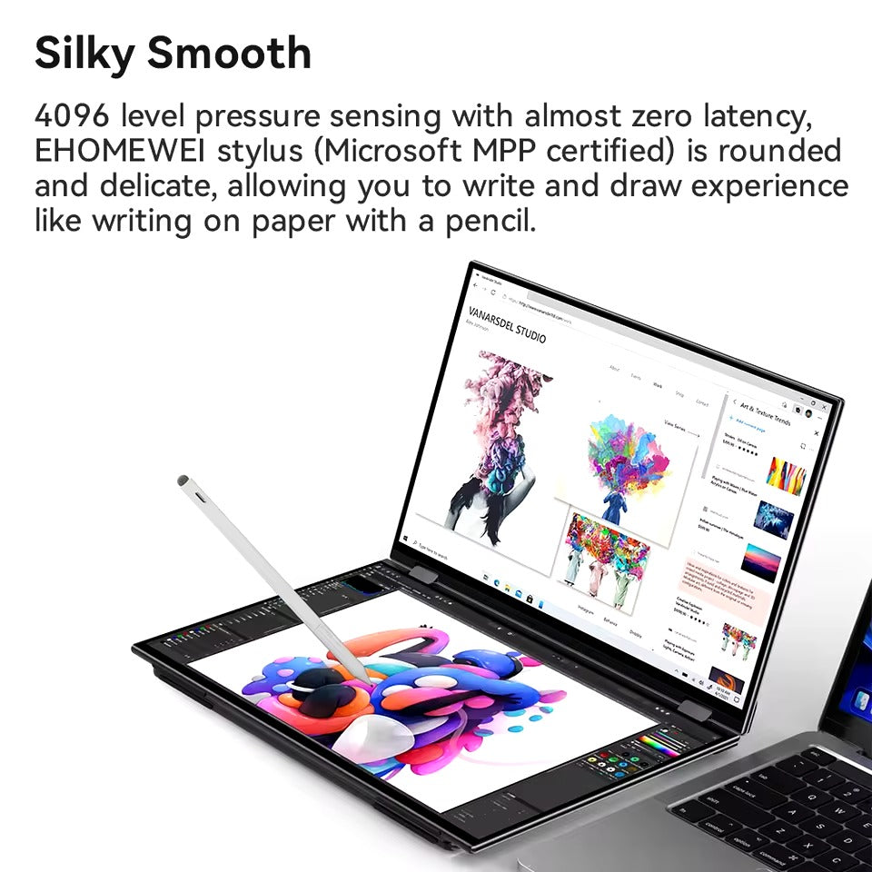 EHOMEWEI Dual Screen Portable Monitor X2 Pro Drive-free Phone-touch 2K 16” For Laptop Win Macbook