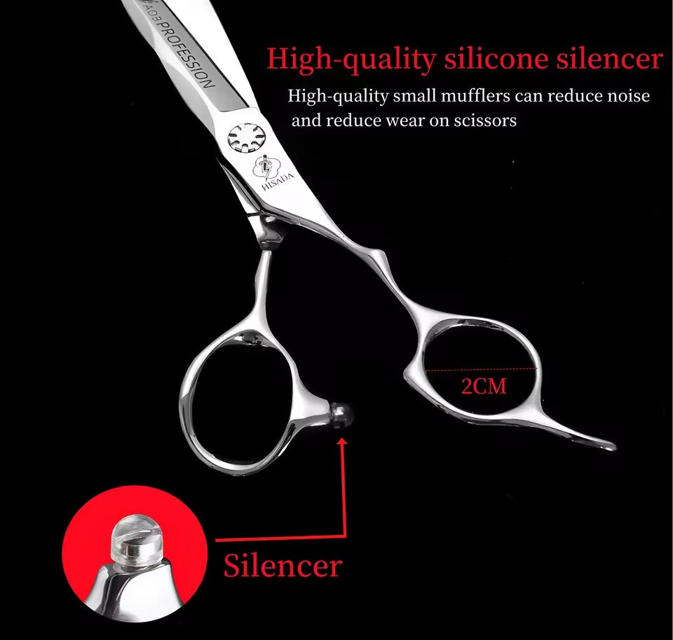 HISADA barber Scissors professional hairdressing scissors 6.0-6.5-inch VG10 material Hair cutting machine Hair cutting scissors
