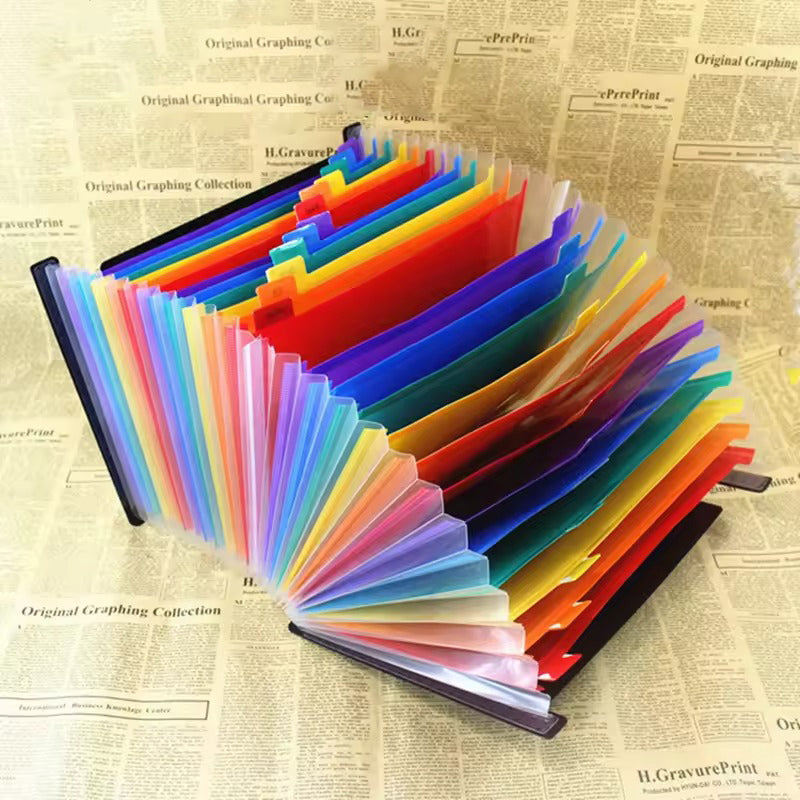 24 48 Layers A4 Document Standing Accordions Pockets Expanding File Folder Waterproof Organizer Bag Business Office Stationery