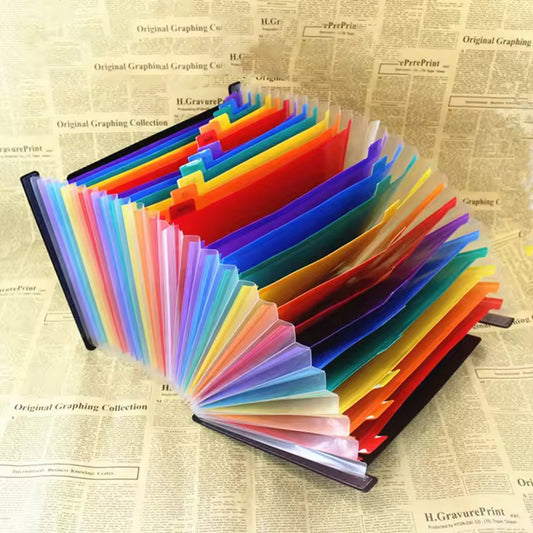 24 48 Layers A4 Document Standing Accordions Pockets Expanding File Folder Waterproof Organizer Bag Business Office Stationery