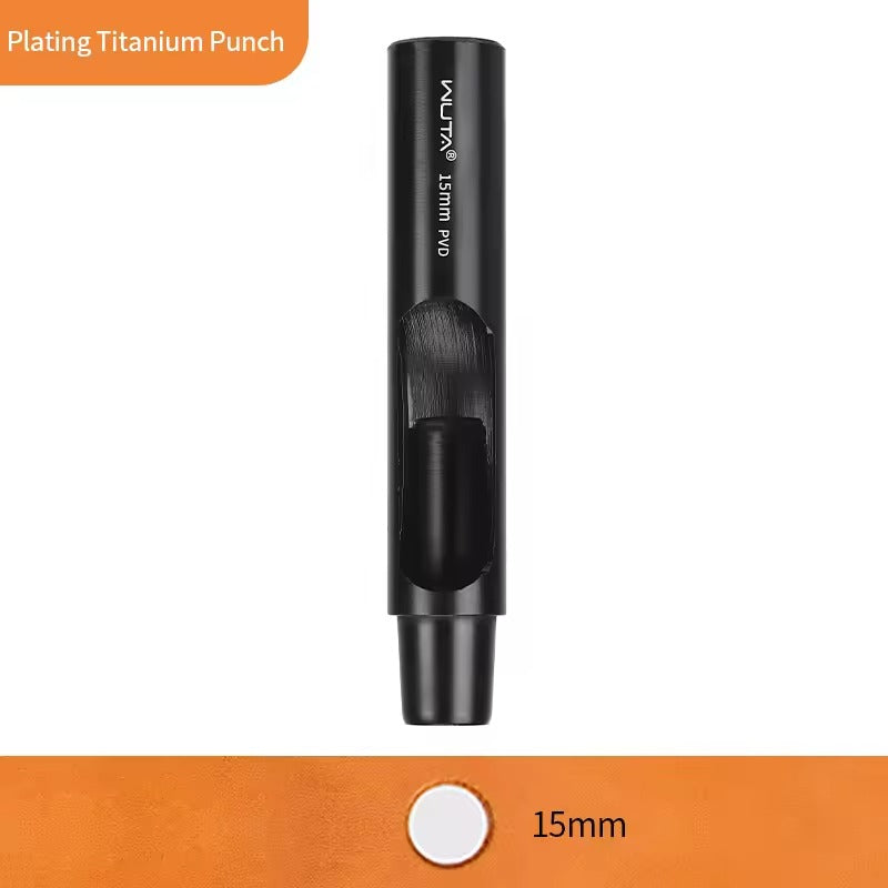 WUTA 1-10pcs Plating Titanium Leather Hole Punching Tools Set Round Hollow Puncher DIY Leather Craft for Watch Band,Belt,Fabric