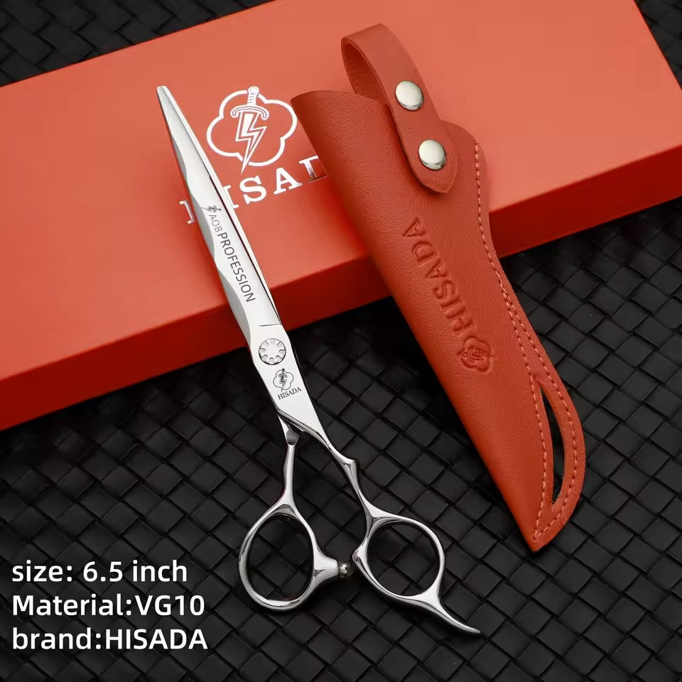 HISADA barber Scissors professional hairdressing scissors 6.0-6.5-inch VG10 material Hair cutting machine Hair cutting scissors